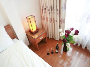 Voodi või voodid majutusasutuse Especen Hotel toas