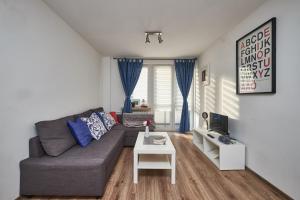 Televízia a/alebo spoločenská miestnosť v ubytovaní Noctis Apartment Pańska II