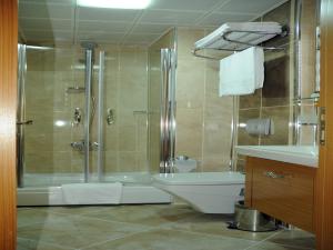 A bathroom at Alfa Hotel