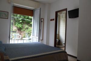 TV a/nebo společenská místnost v ubytování Albergo Ristorante Regina