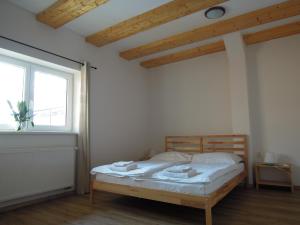 Postel nebo postele na pokoji v ubytování Apartment Vlčice u Trutnova