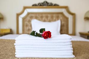 Postel nebo postele na pokoji v ubytování Visak Hotel