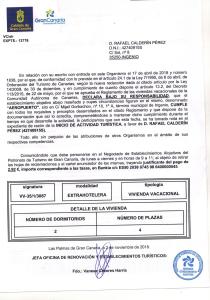 a letter from the department of homeland security with a document at Aeropuerto in Carrizal