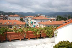 een groep planten op een balkon met gebouwen bij a 100 metri dal mare in Diano Marina