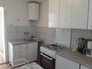 Kuchyň nebo kuchyňský kout v ubytování Apartman Barbara