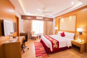 Voodi või voodid majutusasutuse Hotel Harrison Palace toas