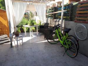 a couple of bikes parked on a patio at B & B Eliana in Florence