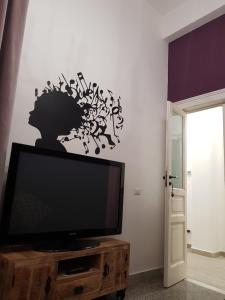 TV a/nebo společenská místnost v ubytování Lavanera Home