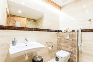 Koupelna v ubytování Hotel Palatín
