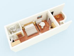 a rendering of a floor plan of a house at Apartments Bellevue Plava Laguna in Poreč