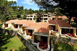 an aerial view of a building with a wall at Apartments Bellevue Plava Laguna in Poreč