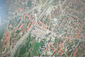a map of a city with buildings and roads at Great location near lift in Bansko