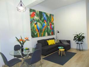 Ein Sitzbereich in der Unterkunft CASA PAPAGAYO