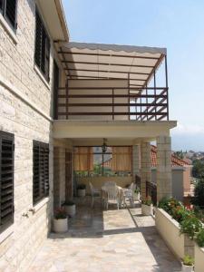 Ein Balkon oder eine Terrasse in der Unterkunft Studio apartment in Orebic with Seaview, Terrace, Air condition, WIFI (4669-5)