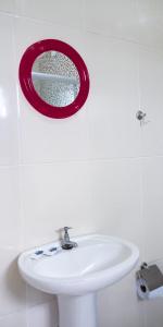 Ett badrum på Pousada Panceiro