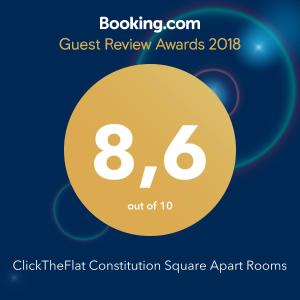 Certifikát, ocenenie alebo iný dokument vystavený v ubytovaní ClickTheFlat Constitution Square Apart Rooms