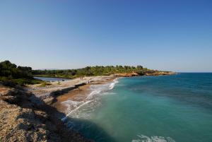 an aerial view of a beach with the ocean at Duplex Ancla in L'Ametlla de Mar