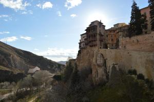 a building on the side of a mountain at Apartamento LA CATEDRAL CUENCA in Cuenca