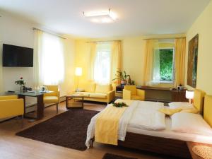 TV a/nebo společenská místnost v ubytování Hotel Die Residenz