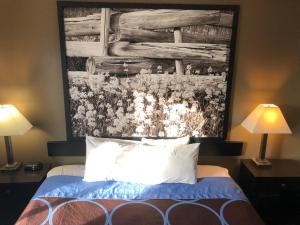 Un ou plusieurs lits dans un hébergement de l'établissement Super 8 by Wyndham Boise