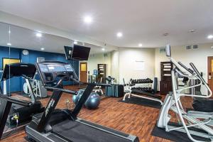 a gym with several treadmills and exercise bikes at Comfort Suites NW Dallas Near Love Field in Dallas