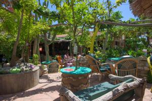 A garden outside Maro Apartments Arillas Corfu