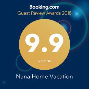 Vacation Home Nana tanúsítványa, márkajelzése vagy díja