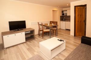 A television and/or entertainment centre at Apartmány Ďurik