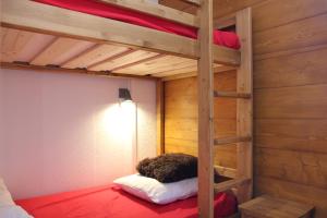 a bedroom with a bunk bed with a ladder at Dome de Polset in Val Thorens