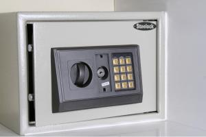 a microwave oven with its door open with a control panel at Apart Hotel Cambiaso in Santiago