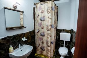 A bathroom at Paradisul Verde