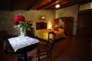 Uma cama ou camas num quarto em B&B Sciabakè