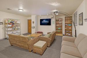 A seating area at San Juan Island Hostel