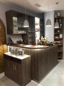 Eldhús eða eldhúskrókur á Hotel Gurman