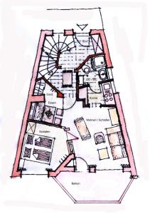 Půdorys ubytování Chalet Hirschberg