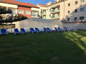 Vonkajšia záhrada v ubytovaní Apartamentos Playa Langosteira