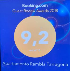 Certifikát, ocenenie alebo iný dokument vystavený v ubytovaní Apartment Rambla Tarragona Free parking