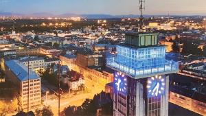 Nespecifikovaný výhled na destinaci Ostrava nebo výhled na město při pohledu z hotelu