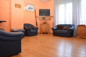 TV a/nebo společenská místnost v ubytování Hotel Au Val Doré