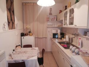 A kitchen or kitchenette at Heni Apartman