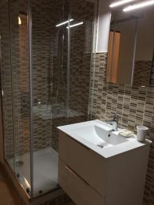 a bathroom with a sink and a shower at B&B Inn Centro in Cosenza +24 photos