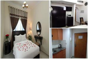 Kuchyň nebo kuchyňský kout v ubytování Al Smou Hotel Apartments - MAHA HOSPITALITY GROUP