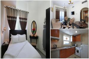 Kuchyň nebo kuchyňský kout v ubytování Al Smou Hotel Apartments - MAHA HOSPITALITY GROUP