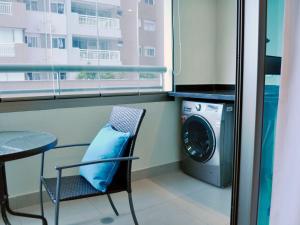 Posezení v ubytování Flat no Brooklin 86 | Alto padrão + garagem