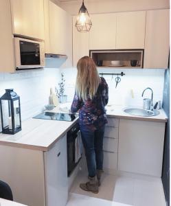 Kuchyňa alebo kuchynka v ubytovaní SC design Home Apartman