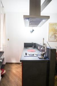 - une cuisine avec un évier et un comptoir dans l'établissement Campo de' Fiori apartment, à Rome