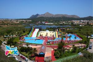 an aerial view of a large water park at Blu Hostal Diana in Port d'Alcudia