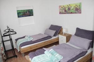 Кровать или кровати в номере Holiday House Huszar