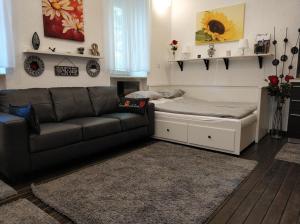 A seating area at Belvárosi Apartmanszálló - Kiskunfélegyháza