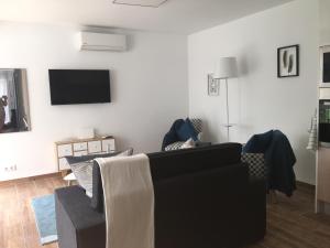 Televízia a/alebo spoločenská miestnosť v ubytovaní Esmeralda Apartment